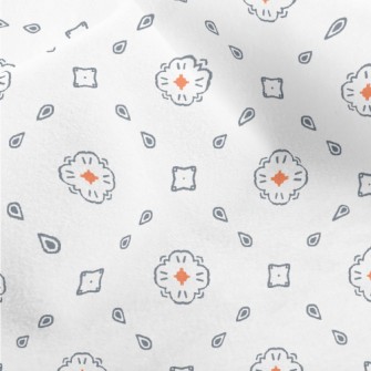 Symmetrical Hand-drawn Graphic Micro Fleece