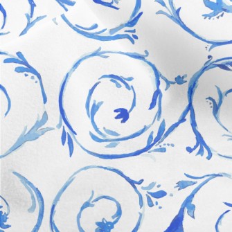 Watercolor Vines And Flowers Micro Fleece