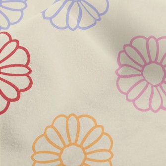 Colorful Vector Flowers Micro Fleece