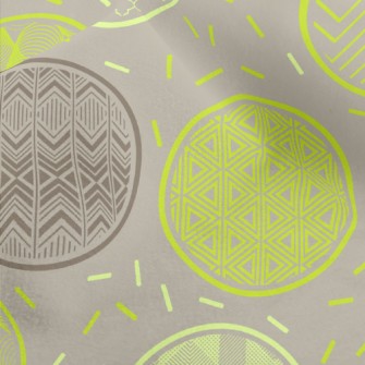 Green Pattern Round Micro Fleece