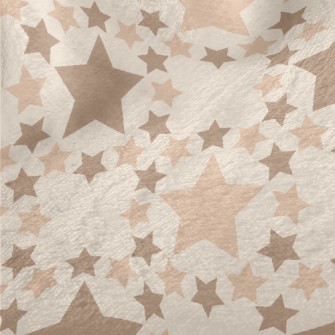Brown Star Pattern Minky