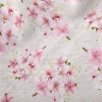 Hand Drawn Cherry Blossom Tree Minky