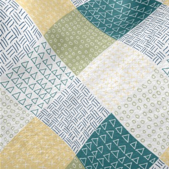 Hand Drawn Shapes Patchwork Minky