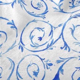 Watercolor Vines And Flowers Minky