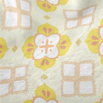 Yellow Tile Design Minky