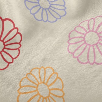 Colorful Vector Flowers Minky