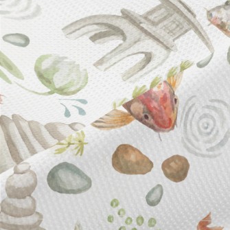 Watercolor Japanese Garden Piqué