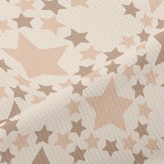Brown Star Pattern Piqué