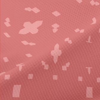 Pink Geometric Pattern Piqué