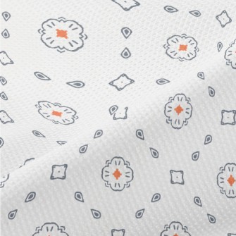 Symmetrical Hand-drawn Graphic Piqué