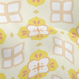 Yellow Tile Design Lightweight Performance Linen