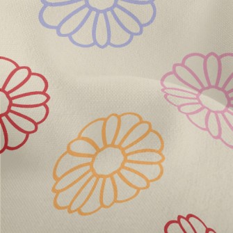 Colorful Vector Flowers Lightweight Performance Linen