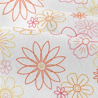 Beautiful Vector Flowers Modern Jersey