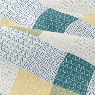Hand Drawn Shapes Patchwork Modern Jersey