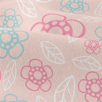 Geometric Flowers And Leaves Modern Jersey