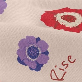 Crayon Doodle Flowers Modern Jersey