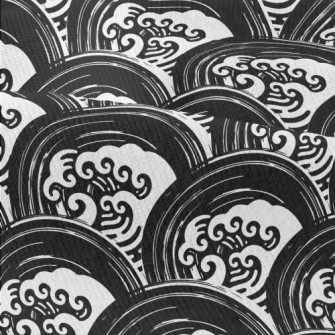 Japanese Hand-painted Waves Modern Jersey