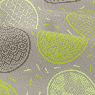 Green Pattern Round Modern Jersey