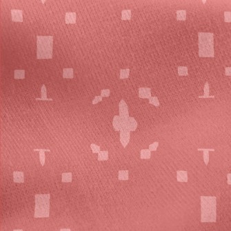 Pink Geometric Pattern Jersey Backed Fleece