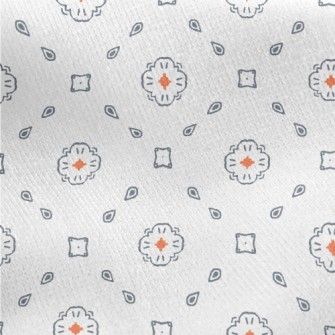 Symmetrical Hand-drawn Graphic Jersey Backed Fleece