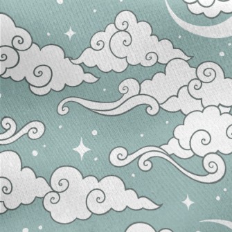 Hand Drawn Fairy Tale Starry S Jersey Backed Fleece