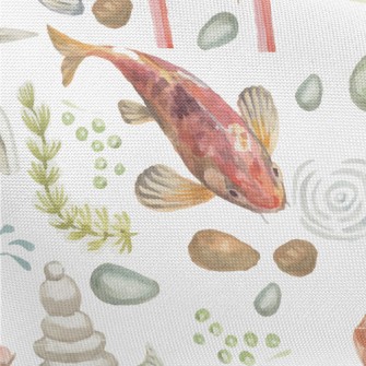 Watercolor Japanese Garden Pongee