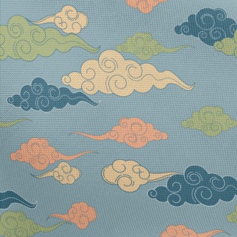 Colorful Chinese Clouds Pongee