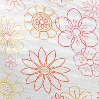 Beautiful Vector Flowers Pongee