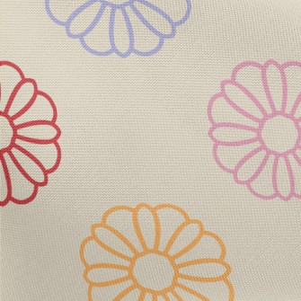 Colorful Vector Flowers Pongee