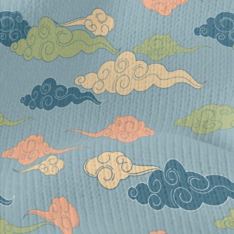 Colorful Chinese Clouds Stretch Jersey