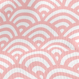 Japanese Pink Waves Stretch Jersey