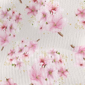 Hand Drawn Cherry Blossom Tree Stretch Jersey