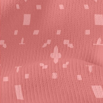 Pink Geometric Pattern Stretch Jersey