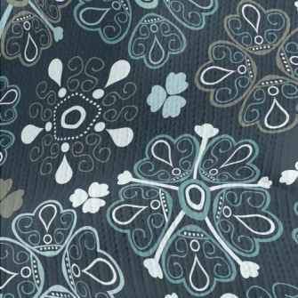 Ethnic Floral Pattern Stretch Jersey