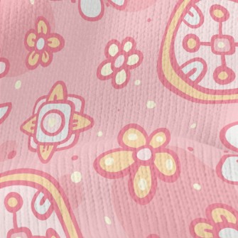 Girl Flower Graffiti Stretch Jersey