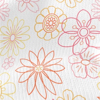 Beautiful Vector Flowers Stretch Jersey