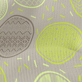 Green Pattern Round Stretch Jersey