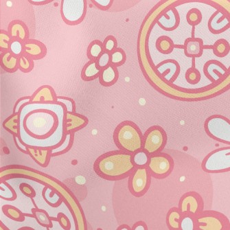 Girl Flower Graffiti Lightweight Cotton Poplin