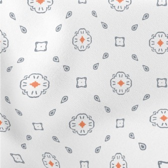 Symmetrical Hand-drawn Graphic Lightweight Cotton Poplin