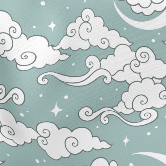 Hand Drawn Fairy Tale Starry S Lightweight Cotton Poplin