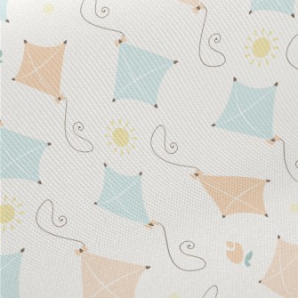 Cute Cartoon Kite Midweight Cotton Poplin