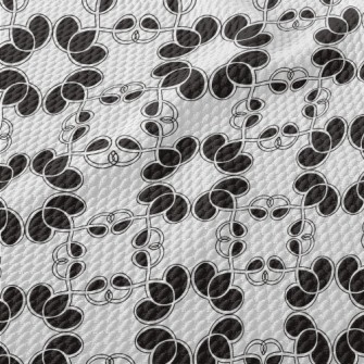 Abstract Monochrome Pattern Birdseye Piqué