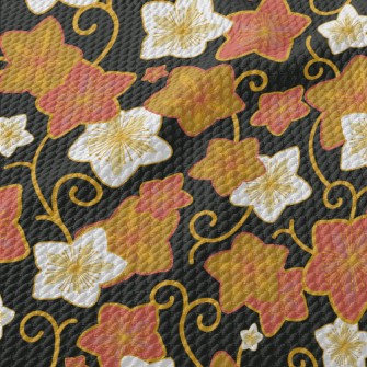 Hand Drawn Star Shaped Flowers Birdseye Piqué