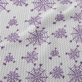 Purple Spider Web Birdseye Piqué