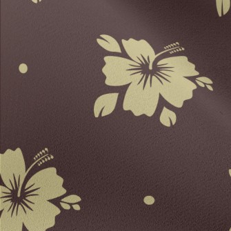 Tropical Flowers Silhouettes Chiffon