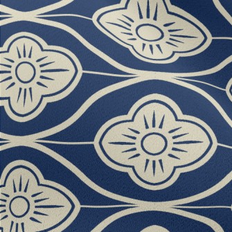 Japanese Wave Flowers Chiffon