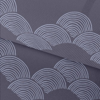 Blue Fan Pattern Waterproof Oxford