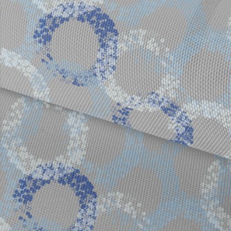 Blue Bubble Circle Waterproof Oxford