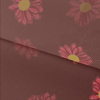 Red Hand Drawn Daisy Waterproof Oxford