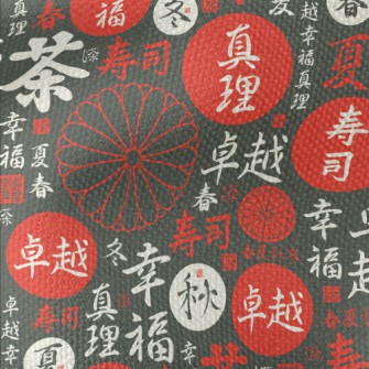Japanese Calligraphy Kanji Waterproof Canvas